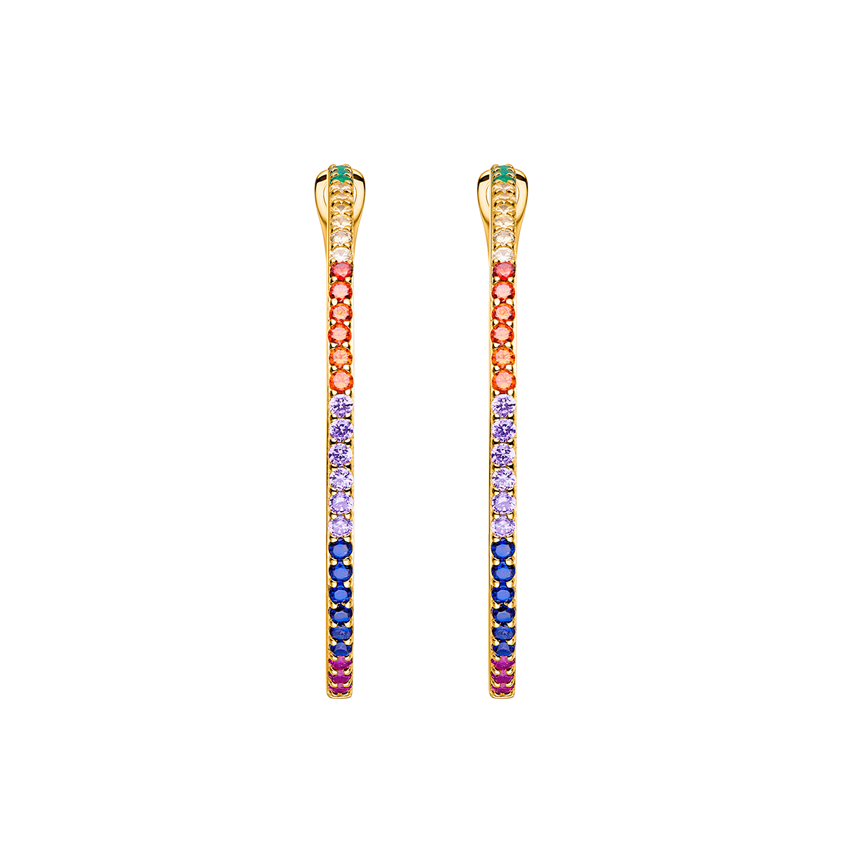 Love Wins Rainbow Zirconia Sparkle Earrings (Sterling Sliver, Gold Plated) - BLACK BY BLUE BRAVE