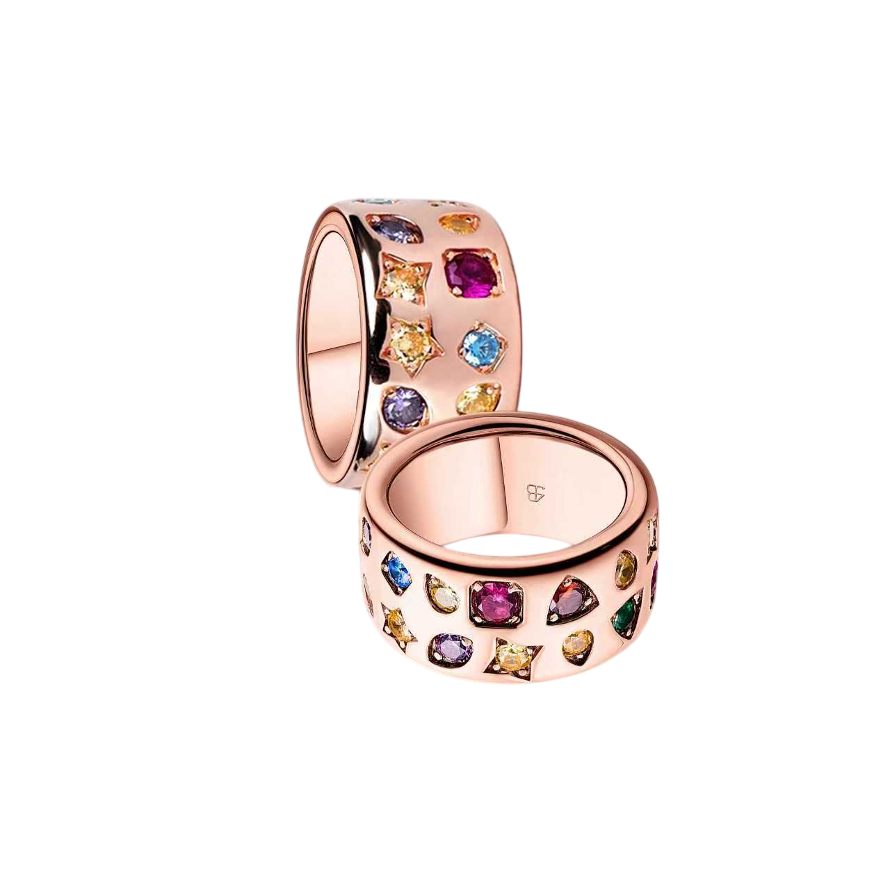 Love Wins Rainbow Zirconia Galaxy Ring (Sterling Sliver, Rosegold Plated) - BLACK BY BLUE BRAVE
