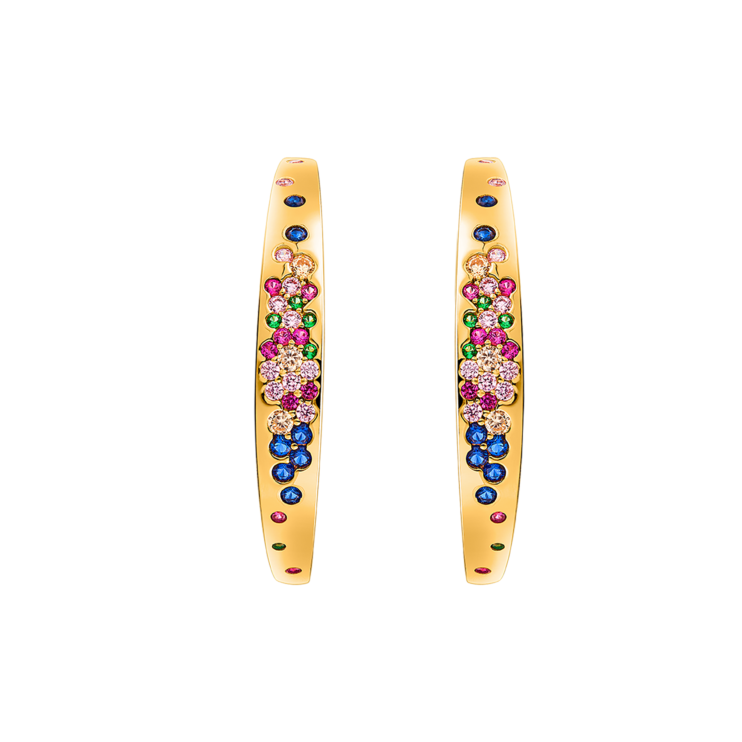 Love Wins Rainbow Zirconia Blossom Earrings Sterling Sliver Gold Plated - BLACK BY BLUE BRAVE