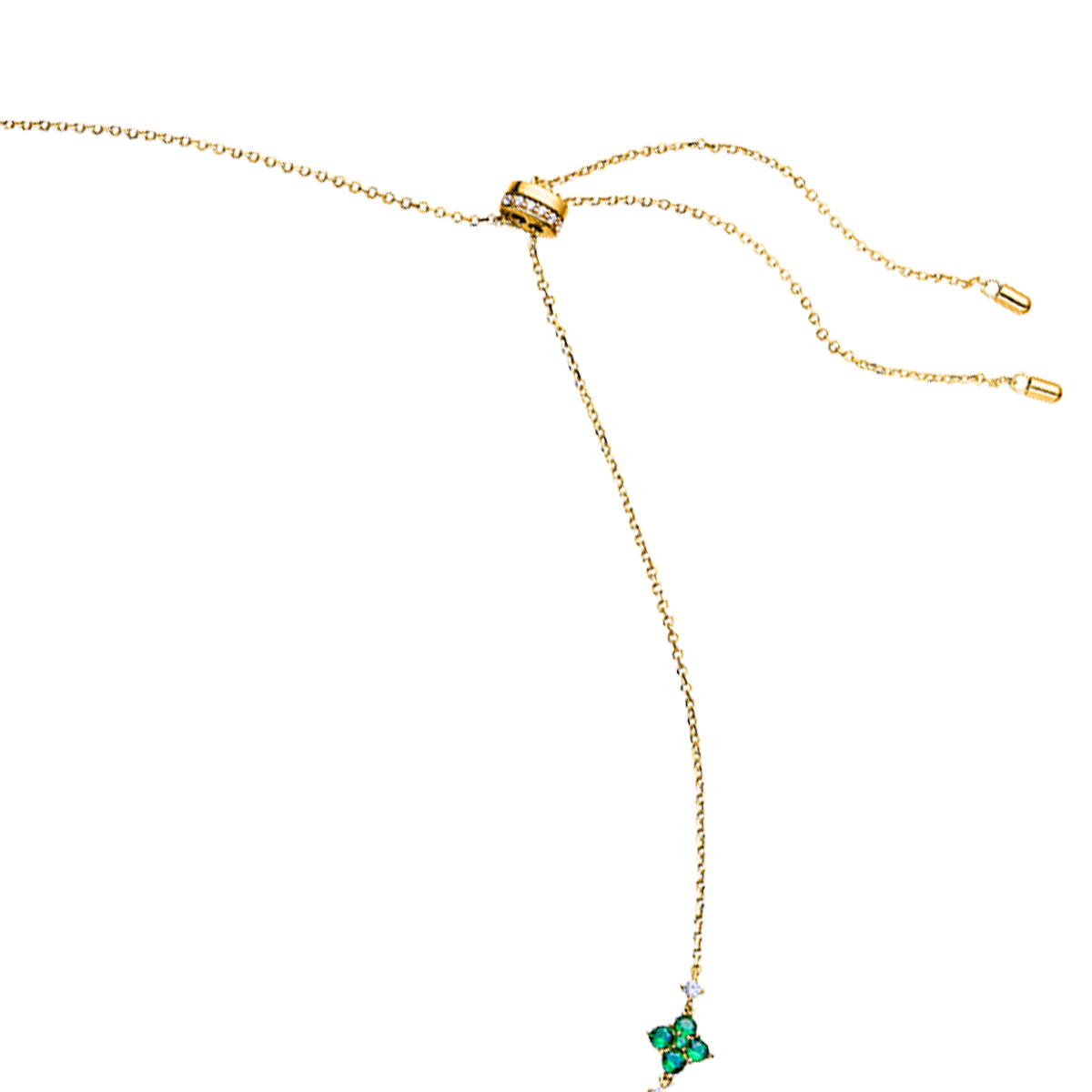 Love Wins Rainbow Flower Zirconia Gold Adjustable Necklace Sterling Sliver Gold Plated - BLACK BY BLUE BRAVE