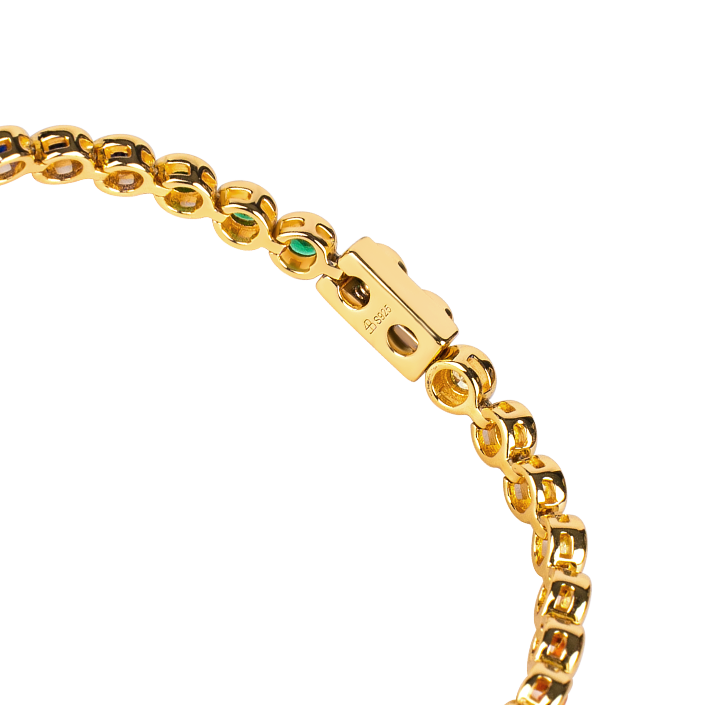 Love Wins Rainbow Zirconia Gold Tennis Bracelet Sterling Sliver Gold Plated - BLACK BY BLUE BRAVE