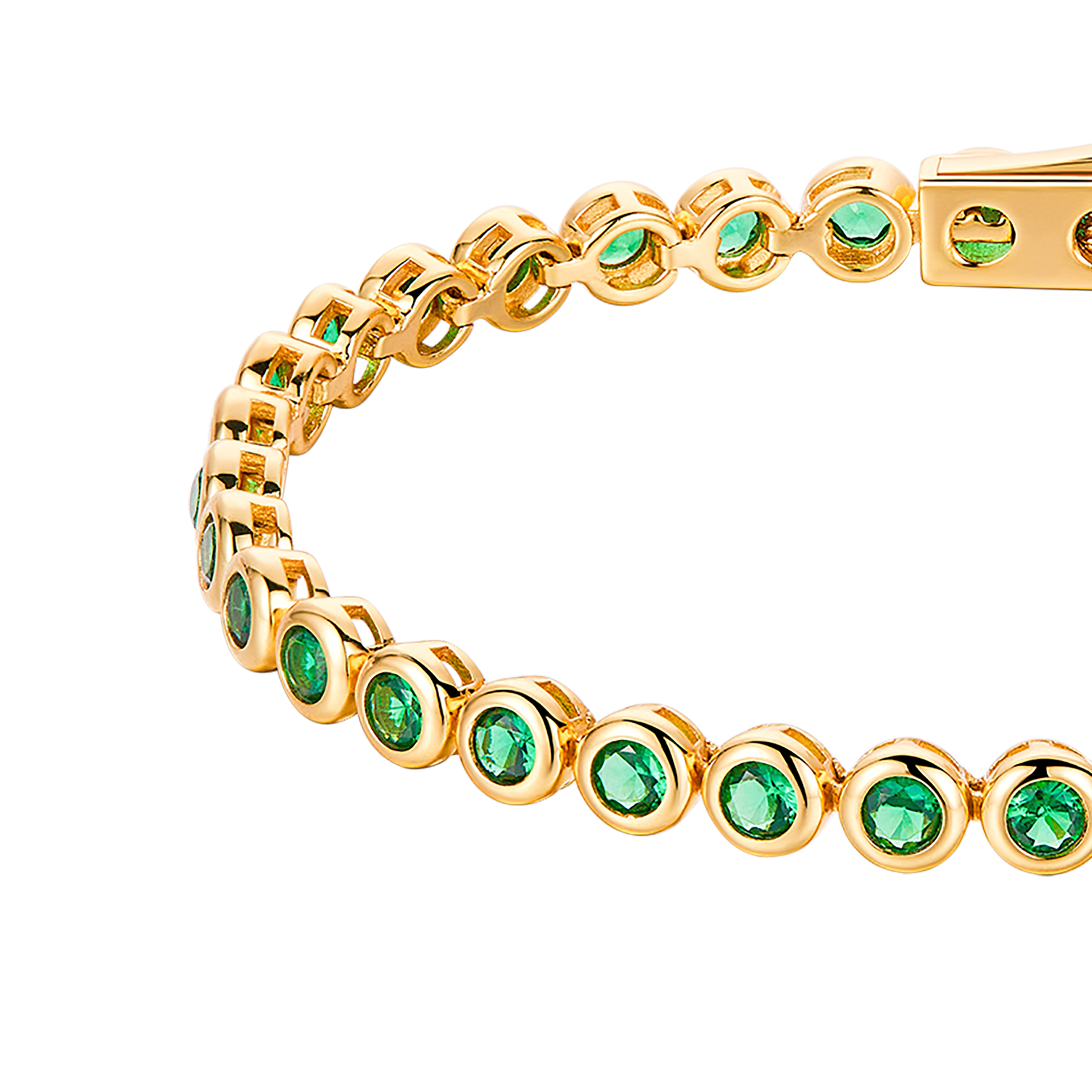 Love Wins Green Cubic Zirconia Tennis Bracelet (Sterling Sliver, Gold Plated) - BLACK BY BLUE BRAVE
