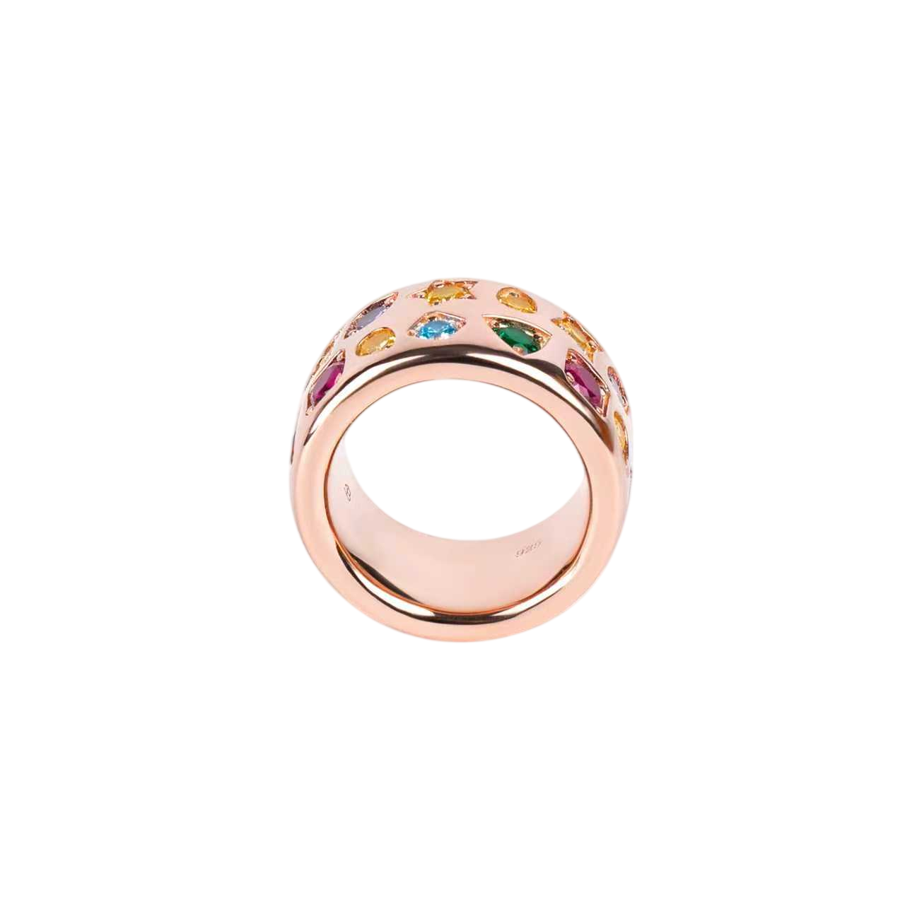 Love Wins Rainbow Zirconia Galaxy Ring (Sterling Sliver, Rosegold Plated) - BLACK BY BLUE BRAVE