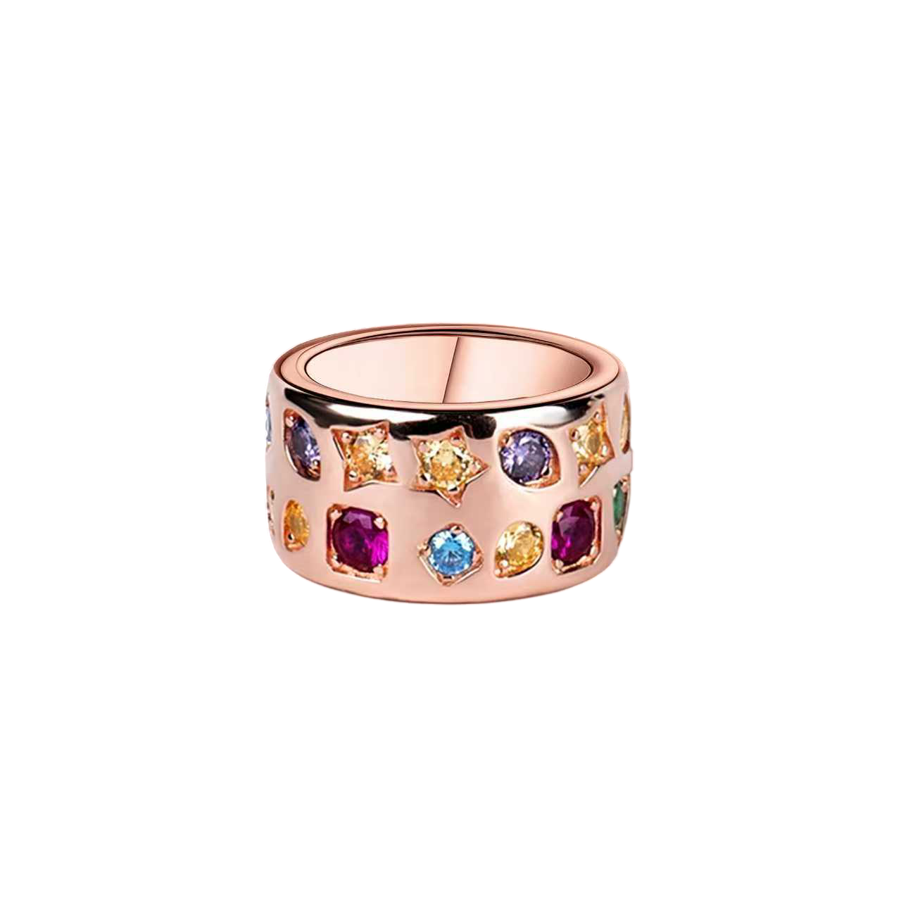 Love Wins Rainbow Zirconia Galaxy Ring (Sterling Sliver, Rosegold Plated) - BLACK BY BLUE BRAVE