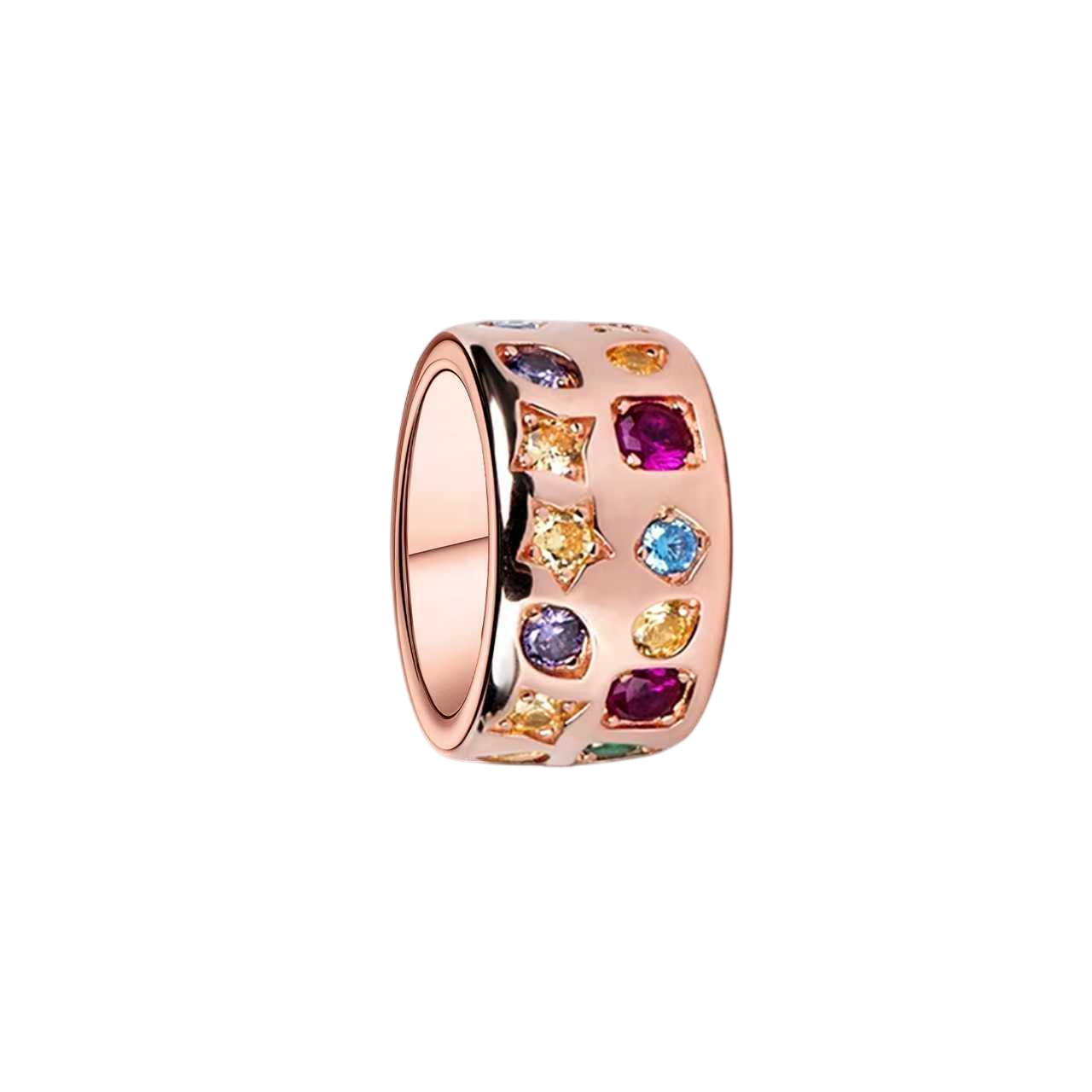 Love Wins Rainbow Zirconia Galaxy Ring (Sterling Sliver, Rosegold Plated) - BLACK BY BLUE BRAVE