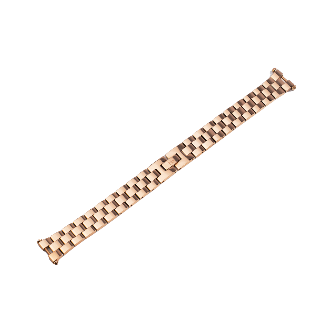 Butterfly Lovers 34mm Pink Dial Leather Strap Watch & Rose Gold 3-Link Bracelet Strap - BLACK BY BLUE BRAVE