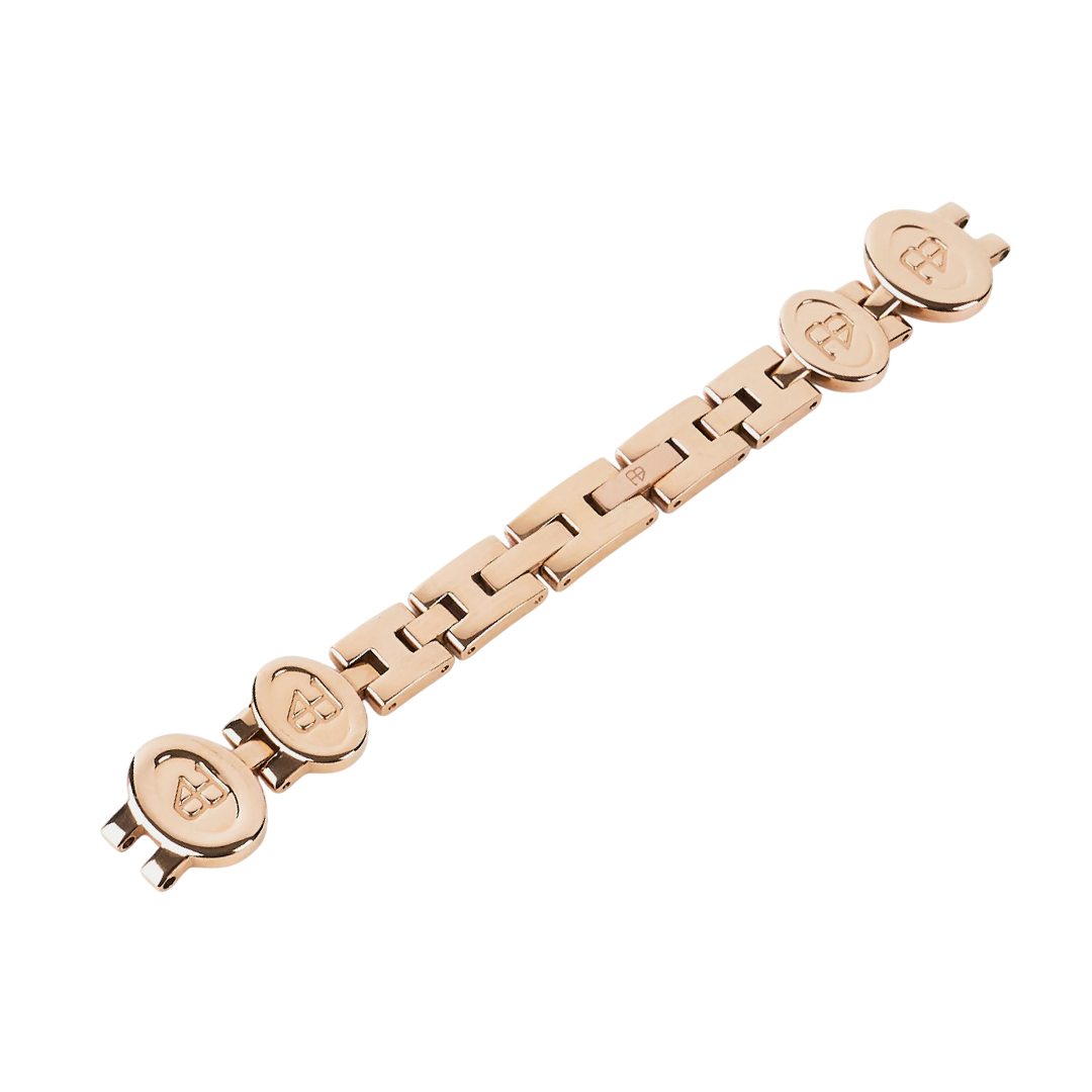 Rose Gold Emblem Chain Bracelet Strap - BLACK BY BLUE BRAVE