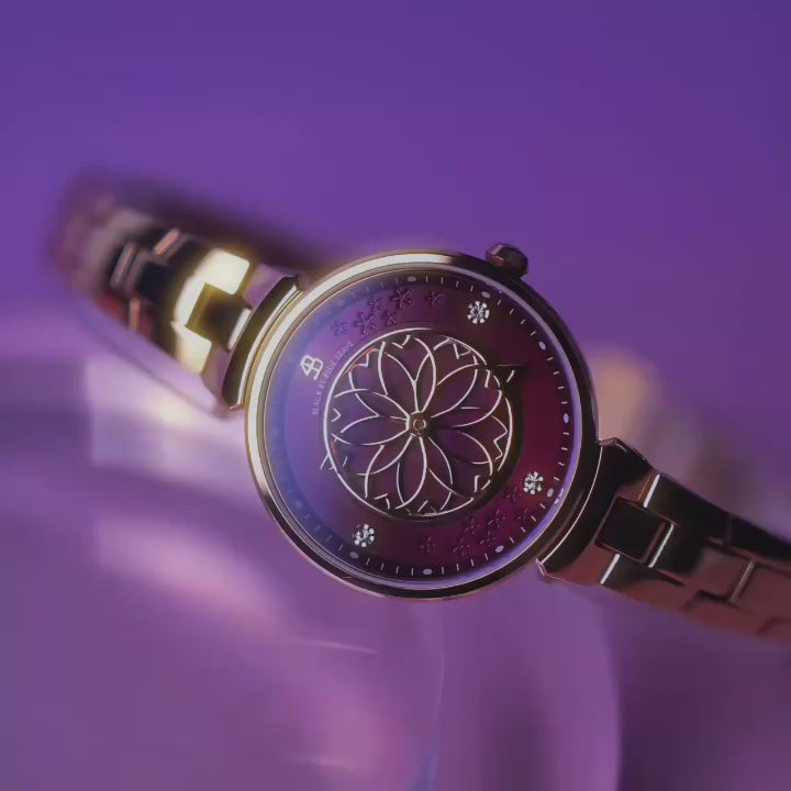 Women's Watches-Ruby Red Cherry Blossom Watch-Bracelet Watch