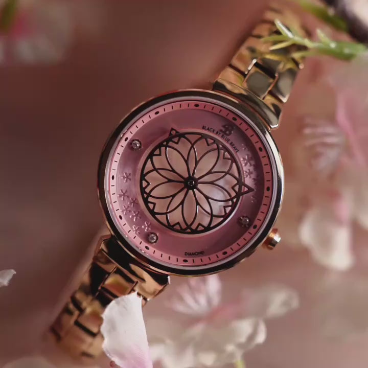 Women's Watches-Pink Cherry Blossom Watch-Bracelet Watch